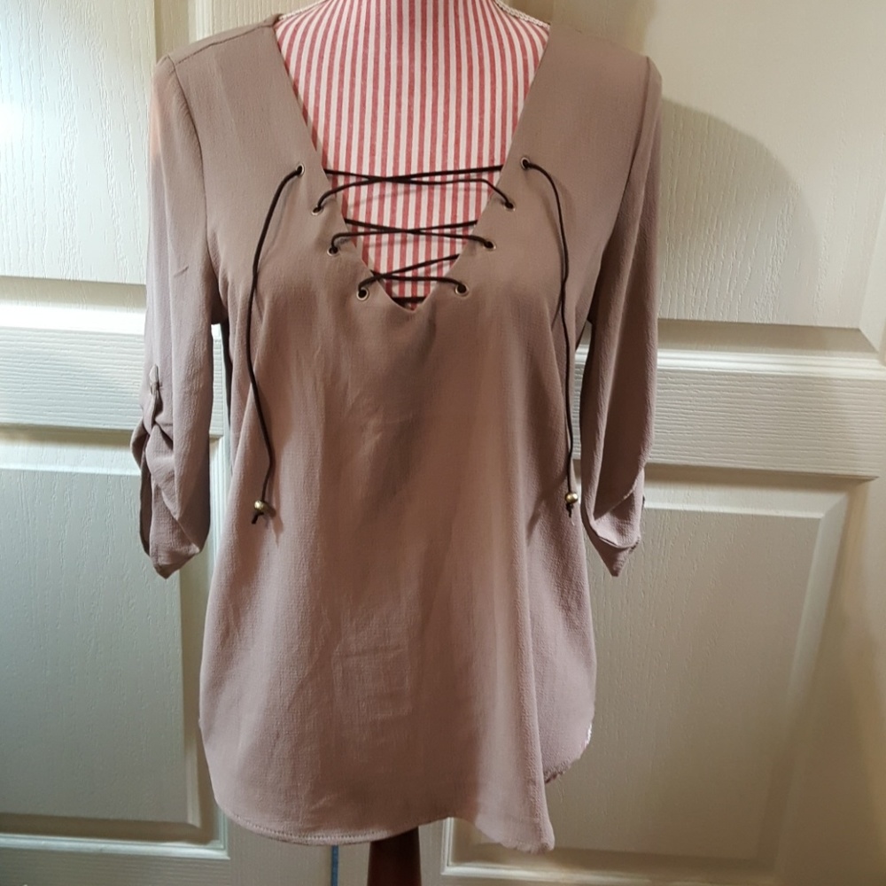 MNK Sexy Lace Up Blouse. Size Sm/Med.